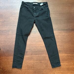 Levi’s 710 Super Skinny Mid-rise Black Women's Jeans 30x28